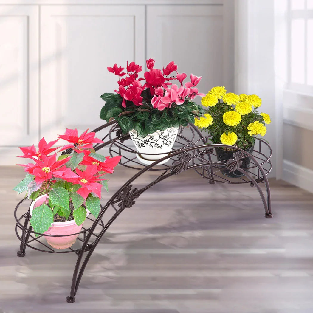 Levede Plant Stand Outdoor Indoor Metal Bronze-2018816651222454279