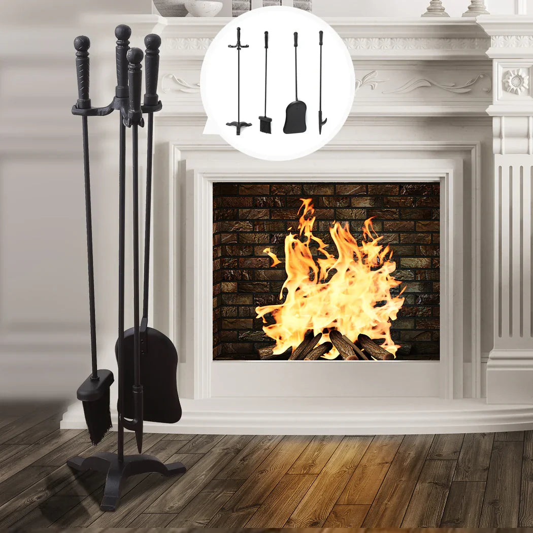 Traderight Fireplace Tool Set 4 PC Fire-2018816721766453255