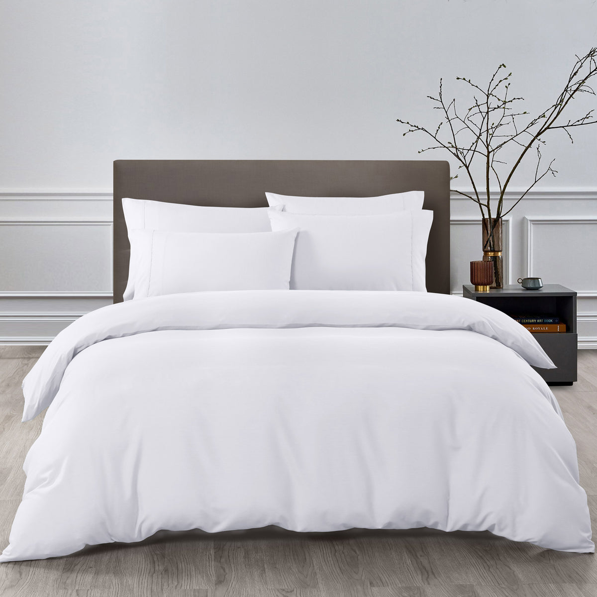 Royal Comfort Bamboo Cooling 2000TC Quilt Cover Set - Double-White-1951134827688366080