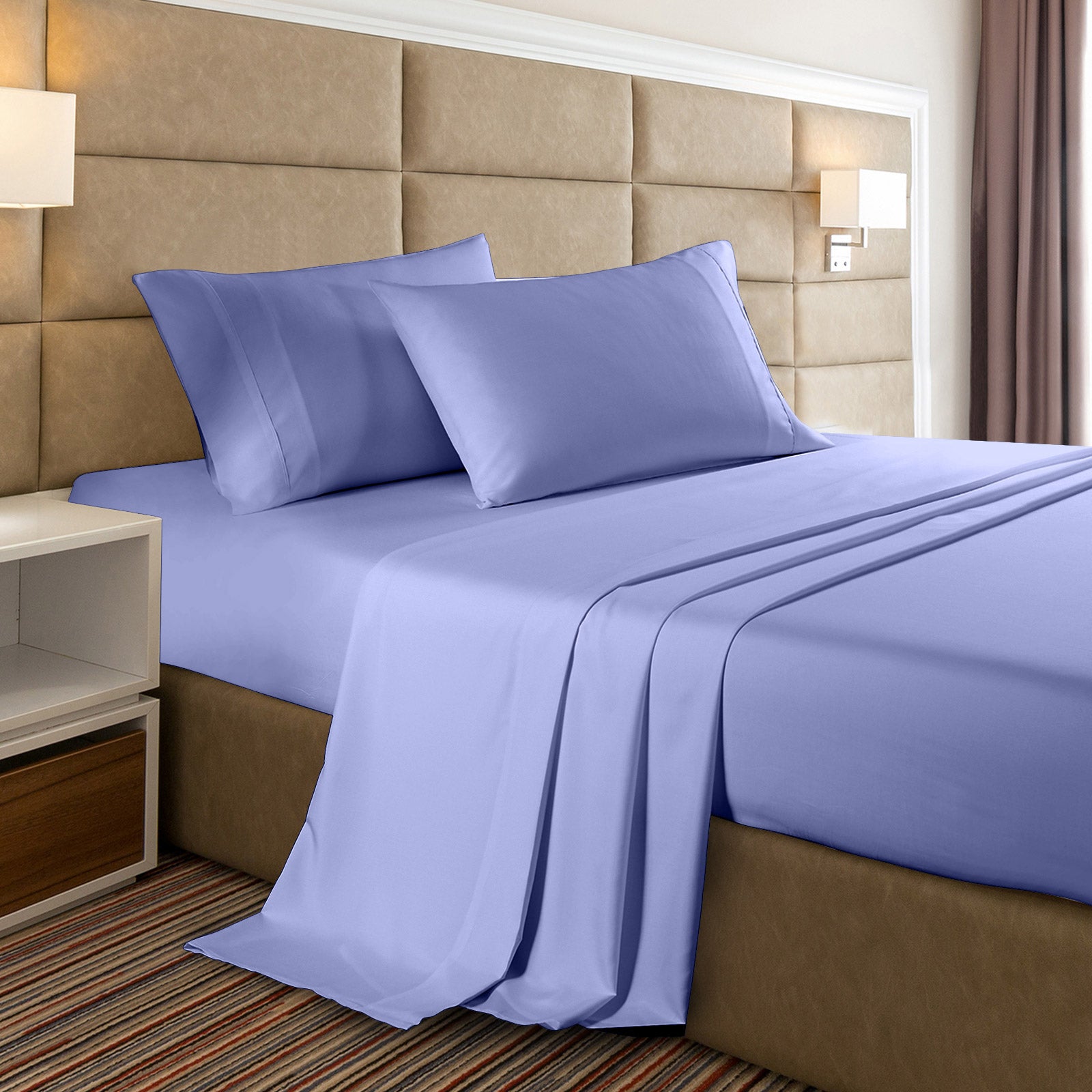 Casa Decor Bamboo Cooling  2000TC Sheet Set - Queen - Mid Blue