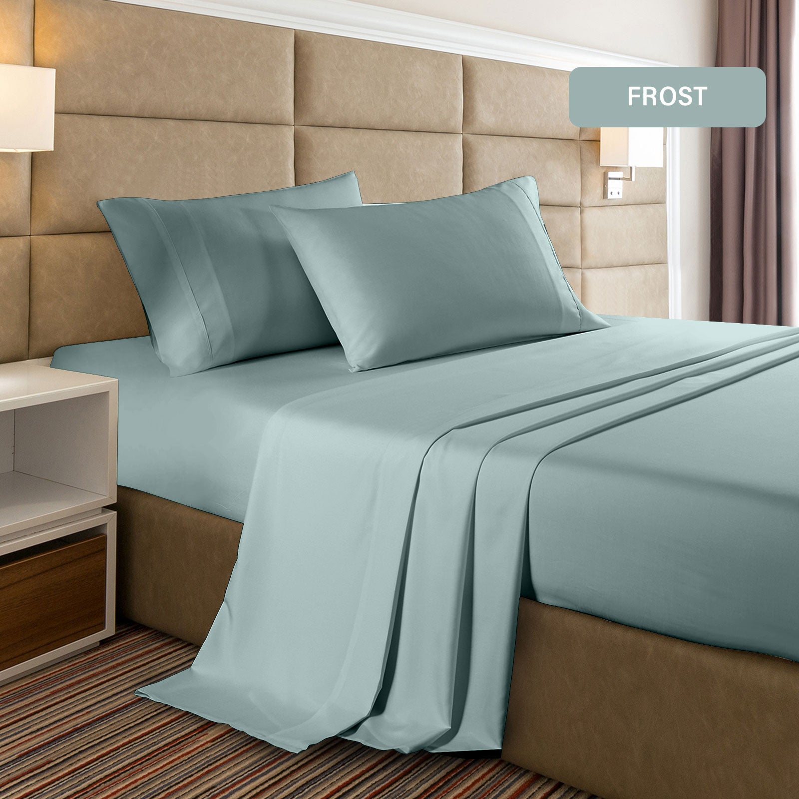 Casa Decor Bamboo Cooling  2000TC Sheet Set - King - Frost