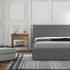Milano Luxury Gas Lift Bed with Headboard (Model 1) - Grey No.28 - Double-1902483614675898372