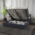 Milano Capri Luxury Gas Lift Bed With Headboard (Model 3) - Charcoal No.35 - King Single-1902483615275683844