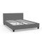 Milano Sienna Luxury Bed with Headboard (Model 2) - Grey No.28 - Single-1902483615737057287