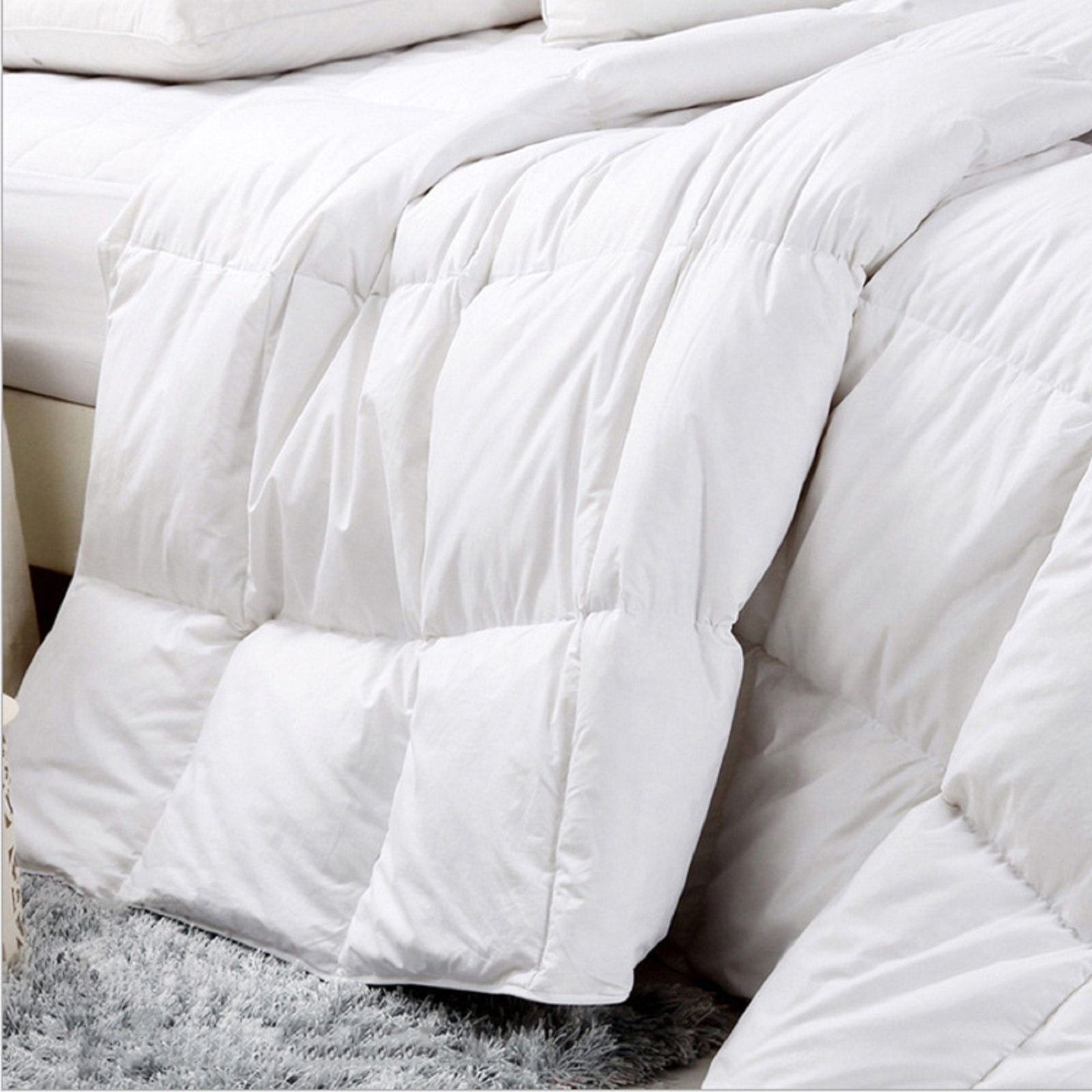 Royal Comfort Duck Feather And Down Quilt Size: 95% Feather 5% Down 500GSM White Cotton - King Single-1902483610238324737