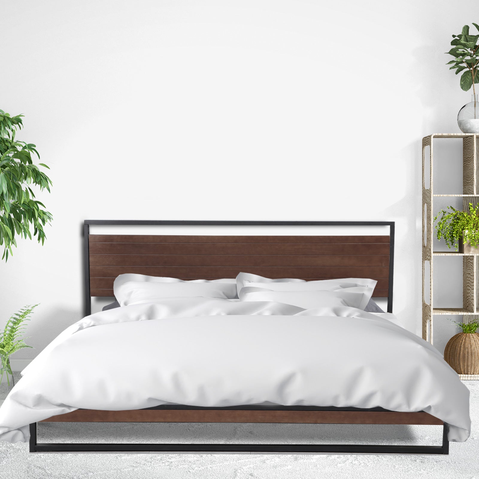 Milano Decor Azure Bed Frame with Headboard � Black - Single-1889884895556276226