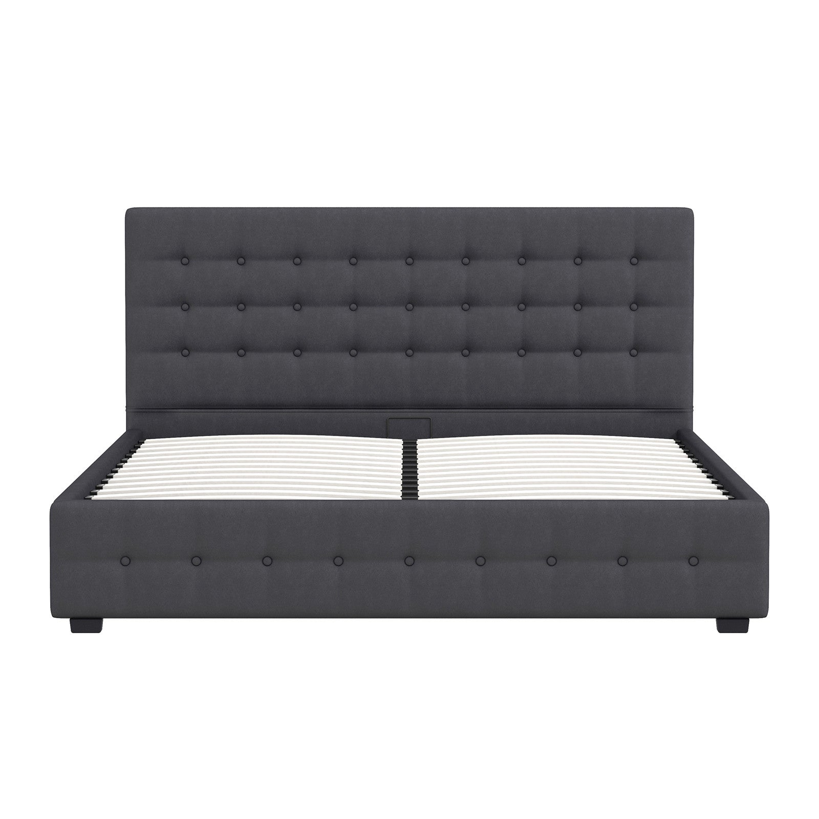 Milano Decor Eden Gas Lift Bed - Dark Grey - Double-1951134897640968198
