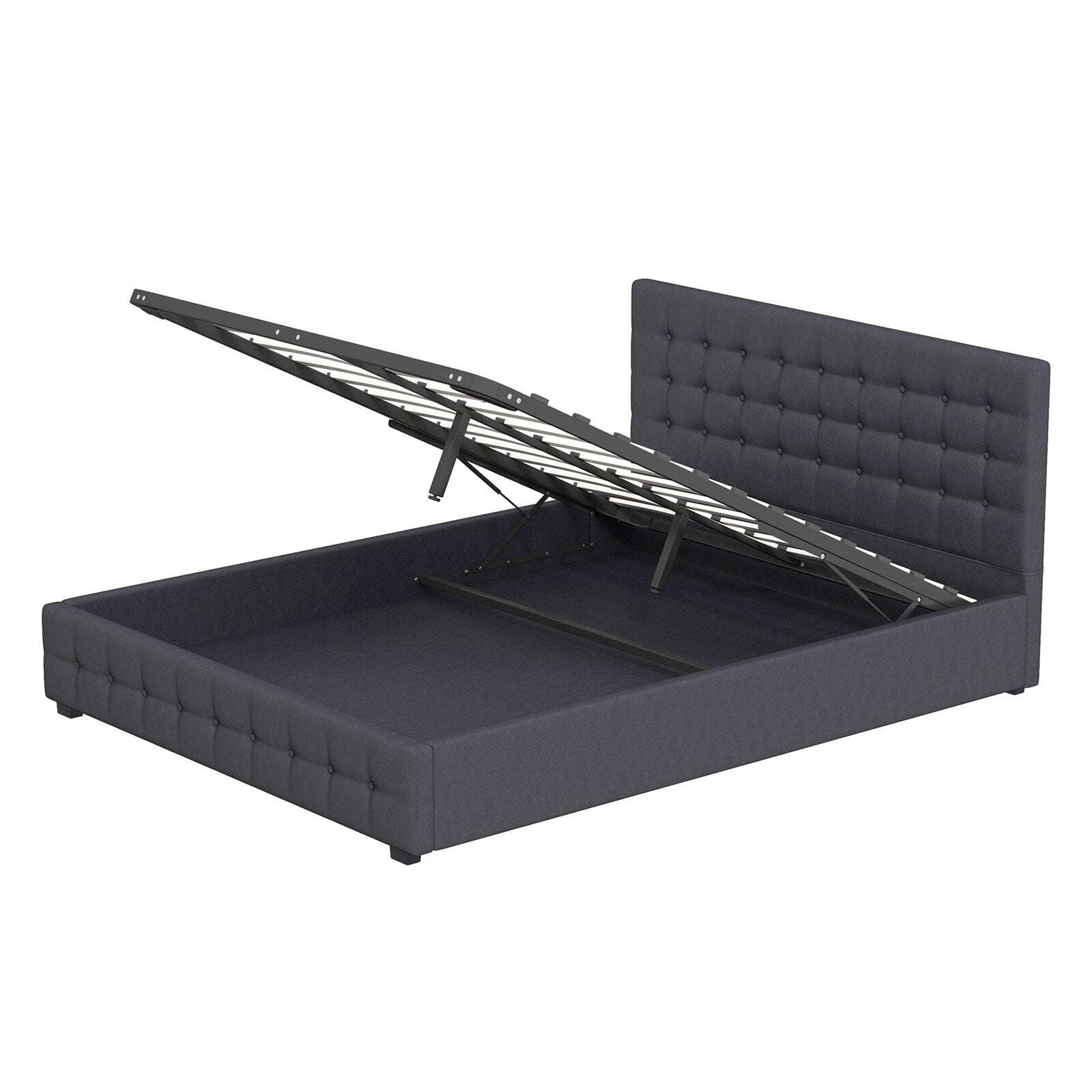 Milano Decor Eden Gas Lift Bed - Dark Grey - King