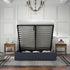 Milano Luxury Gas Lift Bed with Headboard (Model 1) - Charcoal No.35 - Double-1899951225365991426