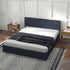 Milano Luxury Gas Lift Bed with Headboard (Model 1) - Charcoal No.35 - Double-1899951225365991430