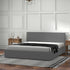 Milano Luxury Gas Lift Bed with Headboard (Model 1) - Grey No.28 - King