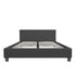 Milano Sienna Luxury Bed with Headboard (Model 2) - Charcoal No.35 - Single