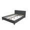 Milano Sienna Luxury Bed with Headboard (Model 2) - Charcoal No.35 - Single-1889884897661816838
