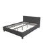 Milano Sienna Luxury Bed with Headboard (Model 2) - Charcoal No.35 - Single