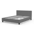 Milano Sienna Luxury Bed with Headboard (Model 2) - Grey No.28 - King Single