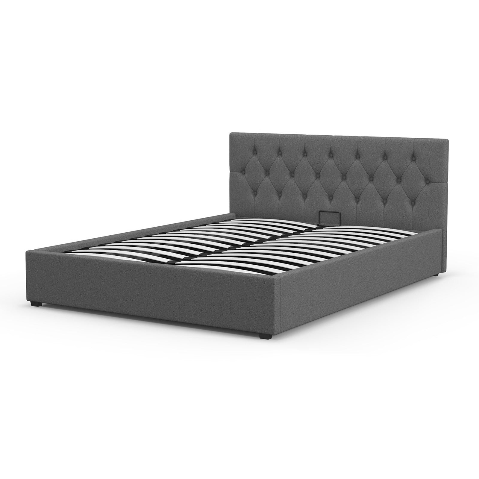 Milano Capri Luxury Gas Lift Bed With Headboard (Model 3) - Grey No.28 - King Single-1902483616626249728