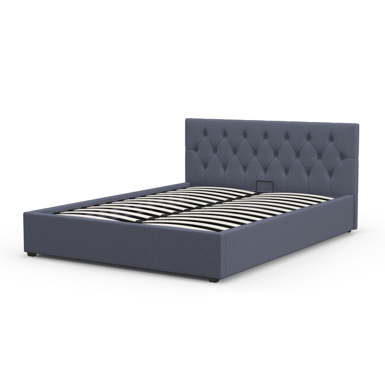 Milano Capri Luxury Gas Lift Bed With Headboard (Model 3) - Charcoal No.35 - King