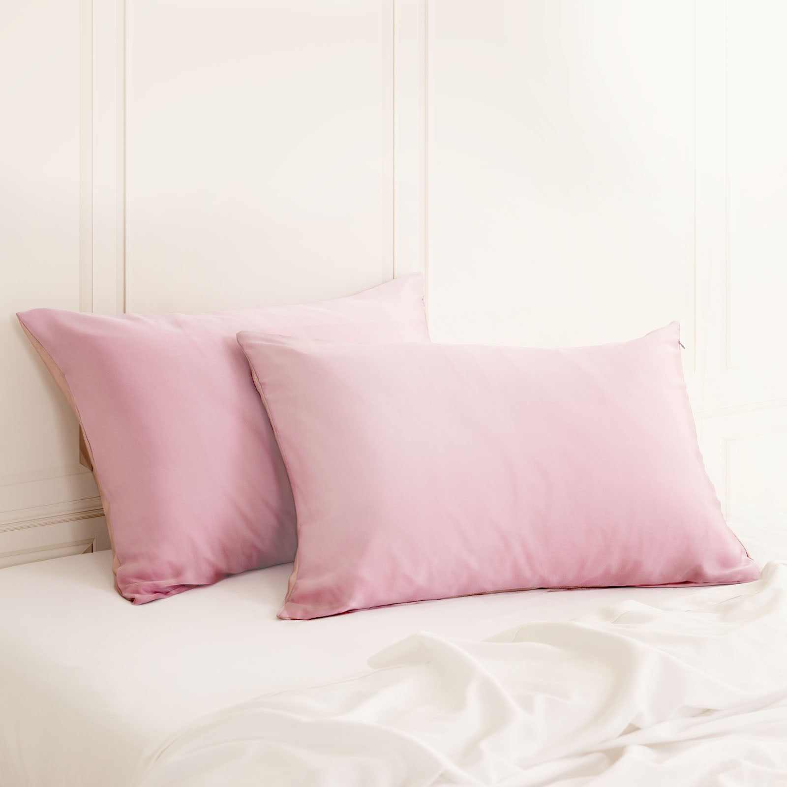 SILK PILLOW CASE TWIN PACK - SIZE: 51X76CM? - Lilac