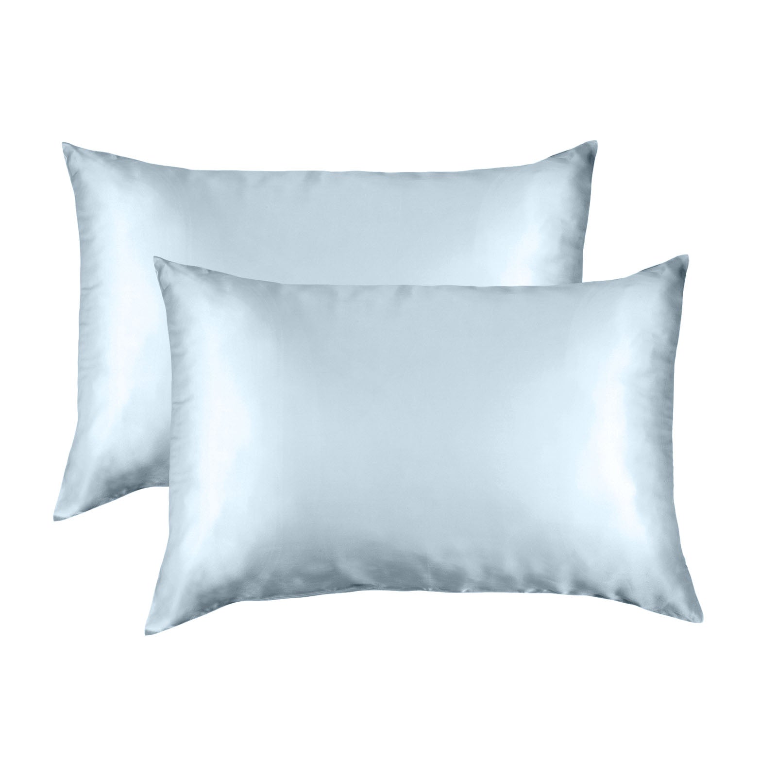 SILK PILLOW CASE TWIN PACK - SIZE: 51X76CM - Soft Blue-1951134815088676868
