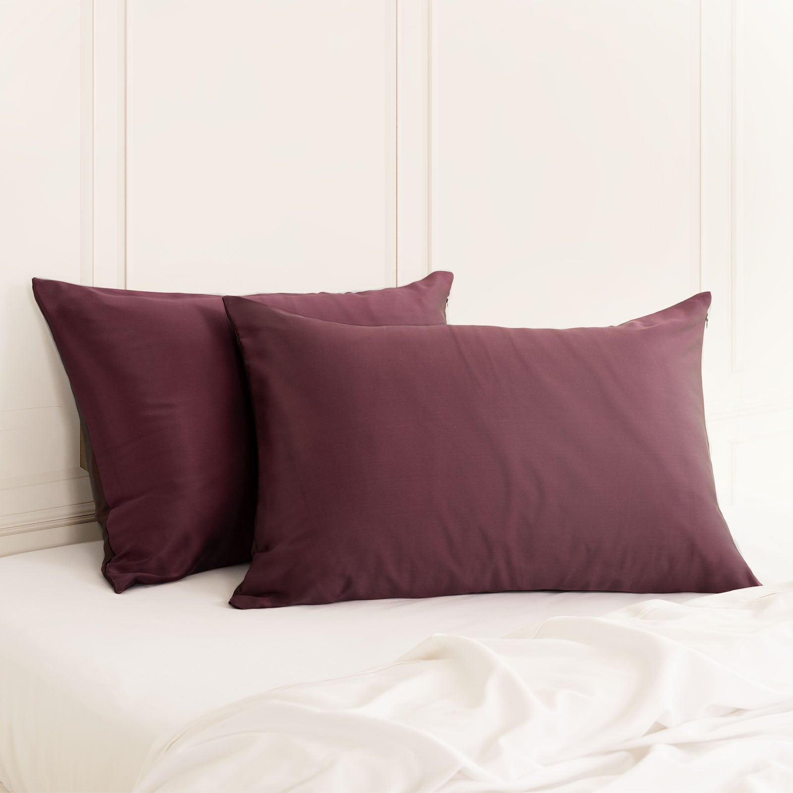 SILK PILLOW CASE TWIN PACK - SIZE: 51X76CM? - Malaga Wine