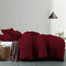 Royal Comfort Vintage Washed 100 % Cotton Quilt Cover Set Single - Mulled Wine-1889884816833384449