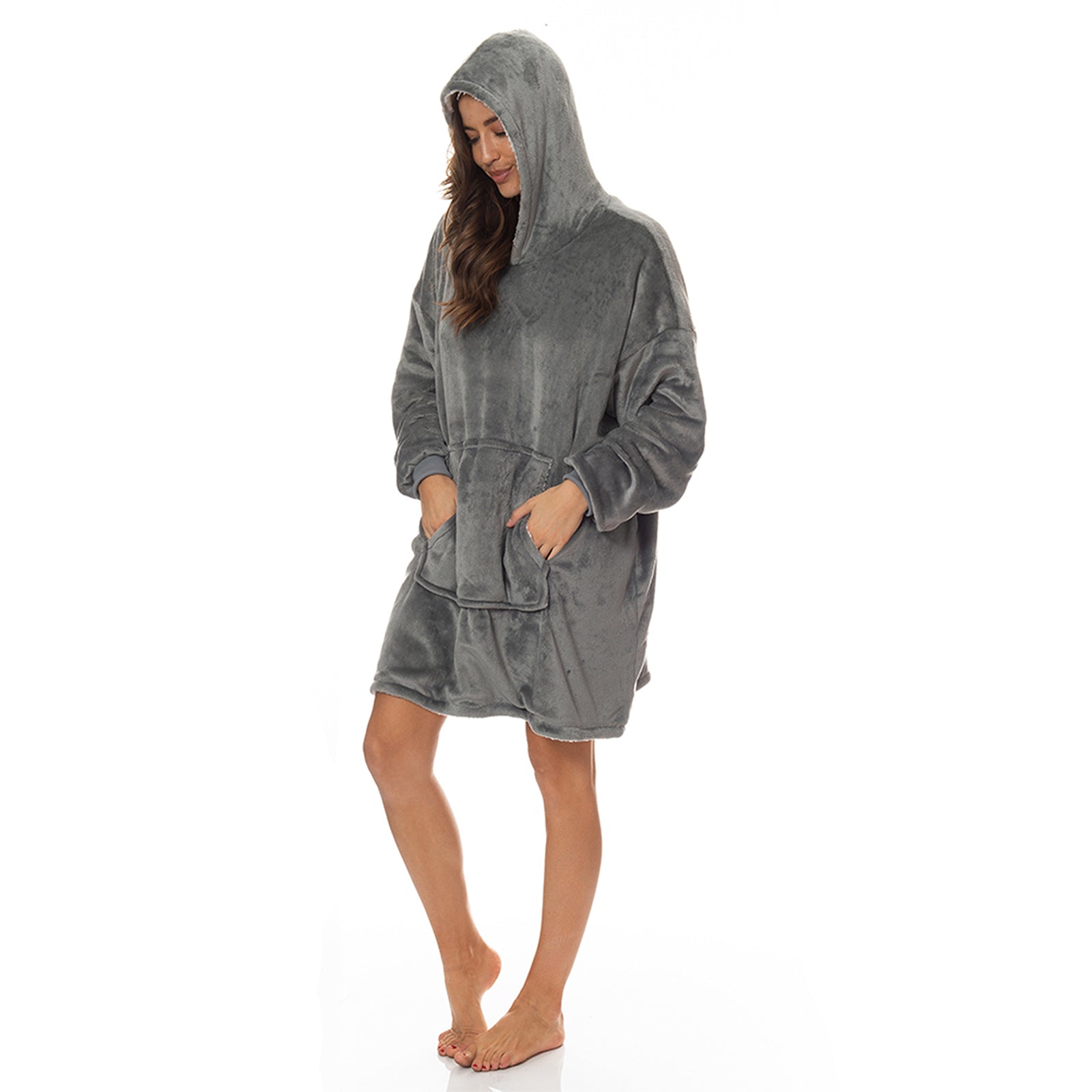 Royal Comfort Snug Hoodie - Grey-1889884891844317186