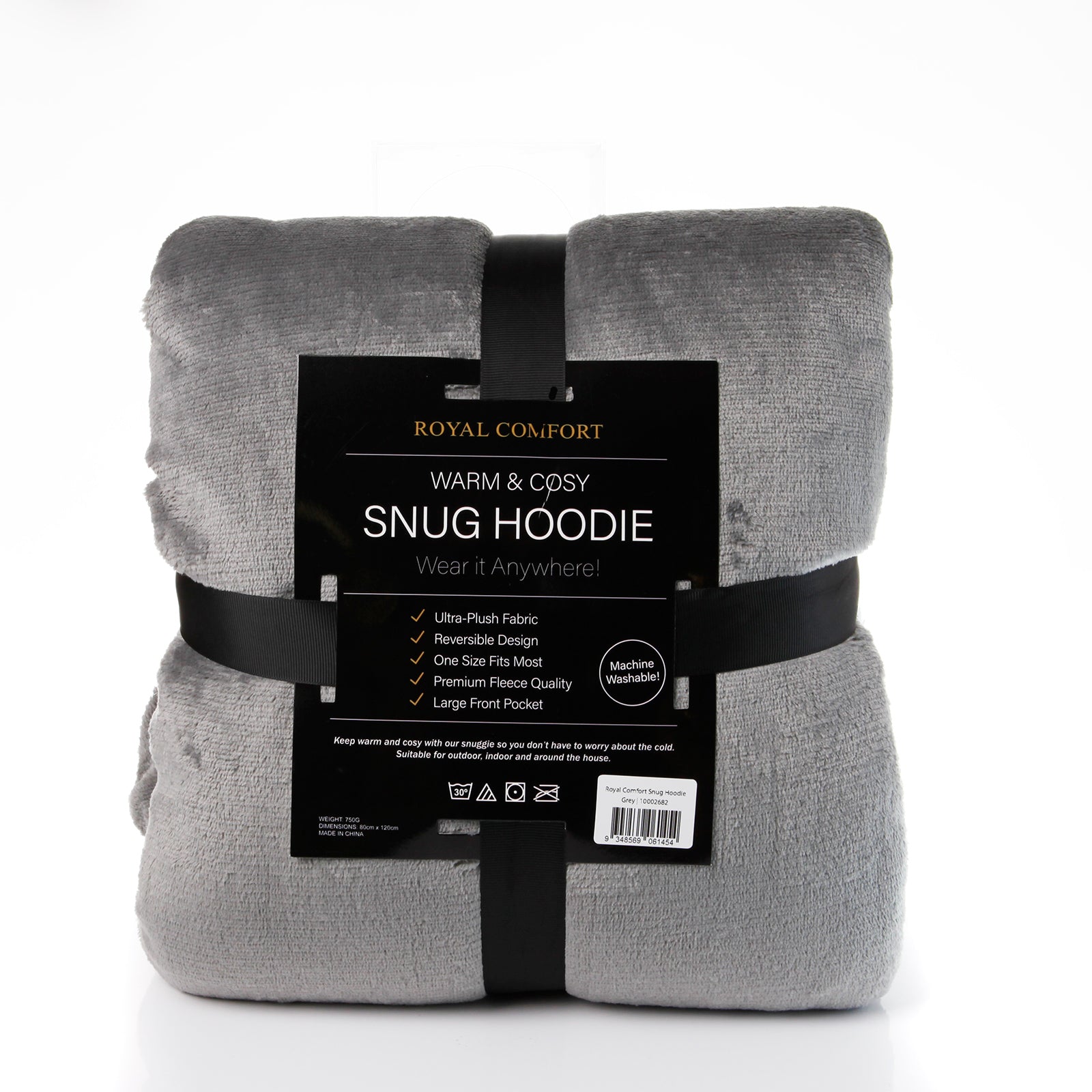 Royal Comfort Snug Hoodie - Grey-1889884891844317188