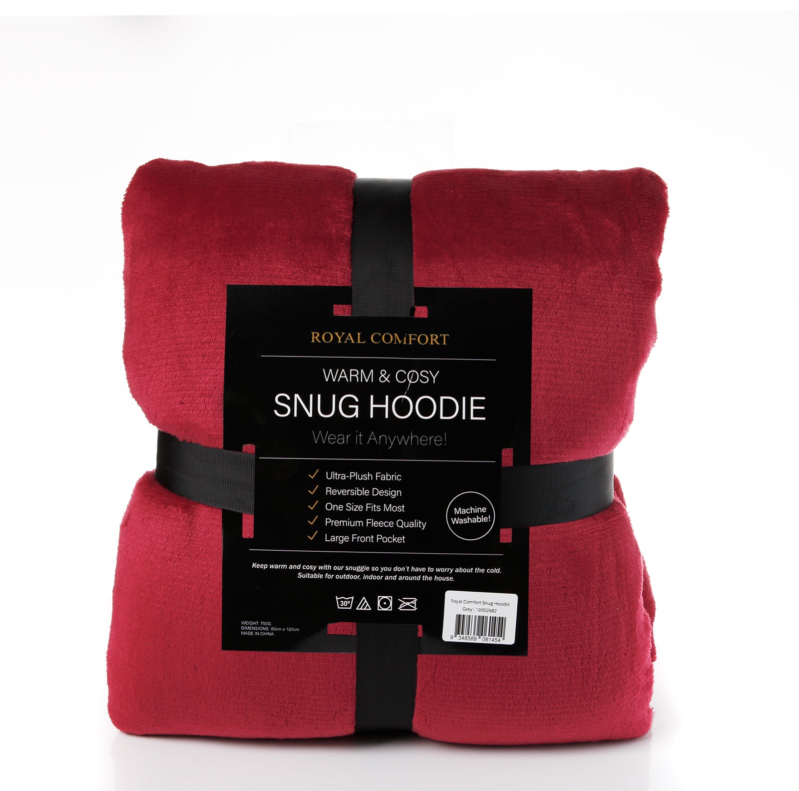 Royal Comfort Snug Hoodie - Red-1889884892188250116