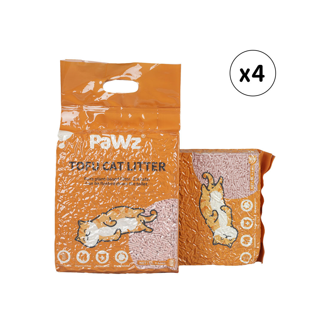 PaWz 2.5kg Tofu Cat Litter Clumping Peach-1864184551090294784
