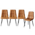 Levede 4x Dining Chairs Kitchen Chair Brown Faux Leather-1864183277611520000