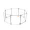 Pet Playpen Transparent Acrylic Clear Folding Dog Fence Kennel 8 Panel