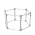 Pawz Pet Playpen Transparent Acrylic Clear Folding Dog Fence Kennel 6 Panel-1864184563555766272