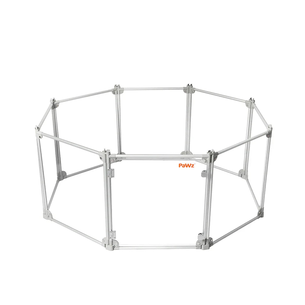 Pawz Pet Playpen Transparent Acrylic Clear Folding Dog Fence Kennel 8 Panel-2029387246305677312