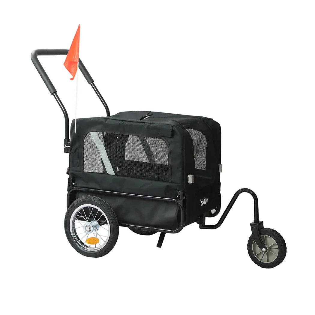 PaWz Pet Stroller Bike Trailer 2-IN-1 Sunroof-2018816894387228672