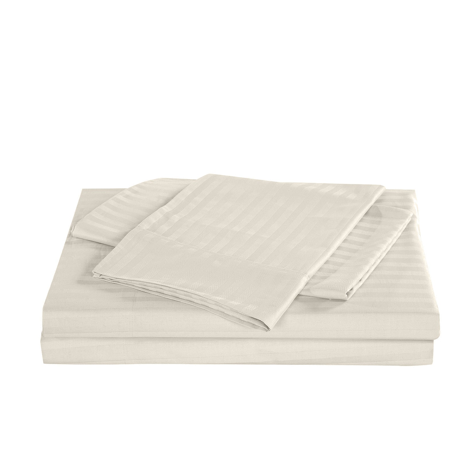 KENSINGTON 1200TC COTTON SHEET SET IN STRIPE-QUEEN -  SAND-1902483610955550726