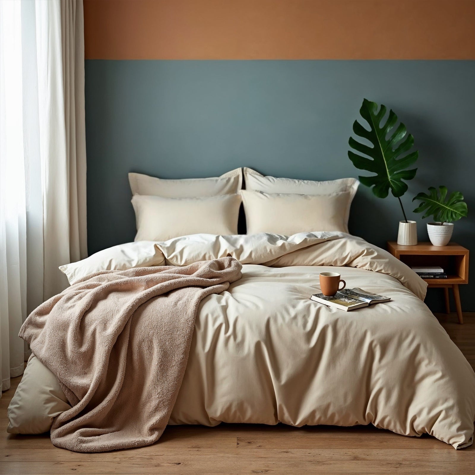 Royal Comfort 1000TC Cotton Blend Quilt Cover Sets King - Pebble-1902483605968523264