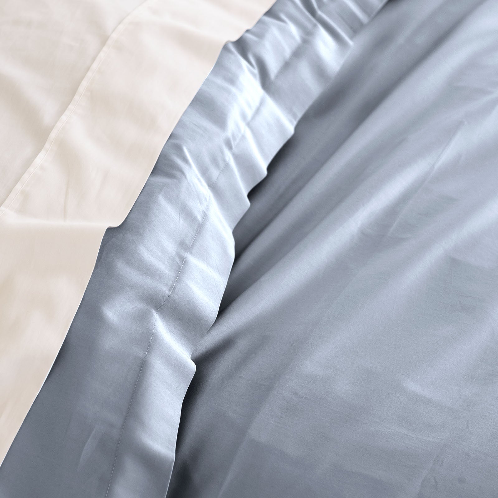 Royal Comfort - Balmain 1000TC Bamboo cotton Quilt Cover Sets (Queen) - Blue Fog-1951134823645057029