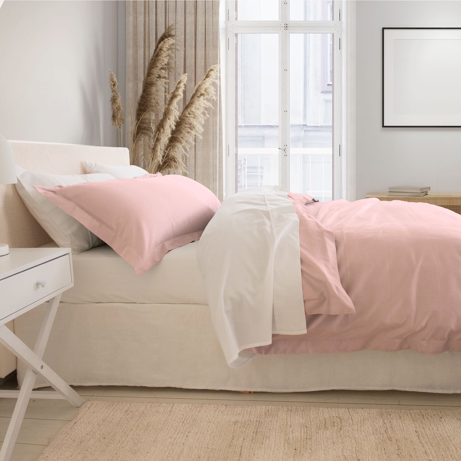 Royal Comfort - Balmain 1000TC Bamboo cotton Quilt Cover Sets (Queen) - Blush-1951134823833800706
