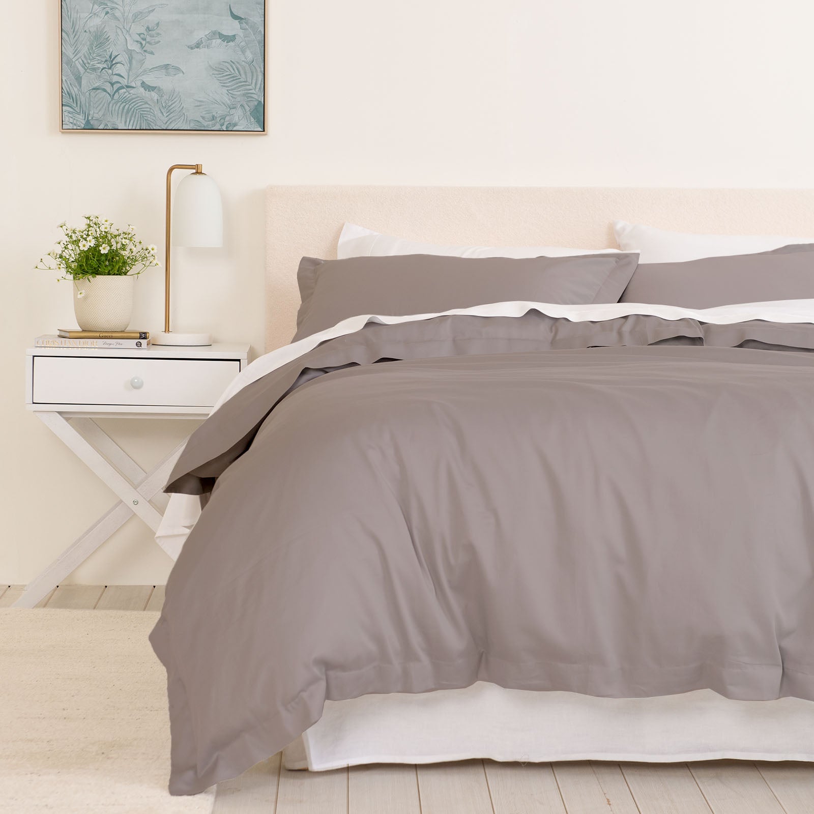 Royal Comfort - Balmain 1000TC Bamboo cotton Quilt Cover Sets (King) - Dove