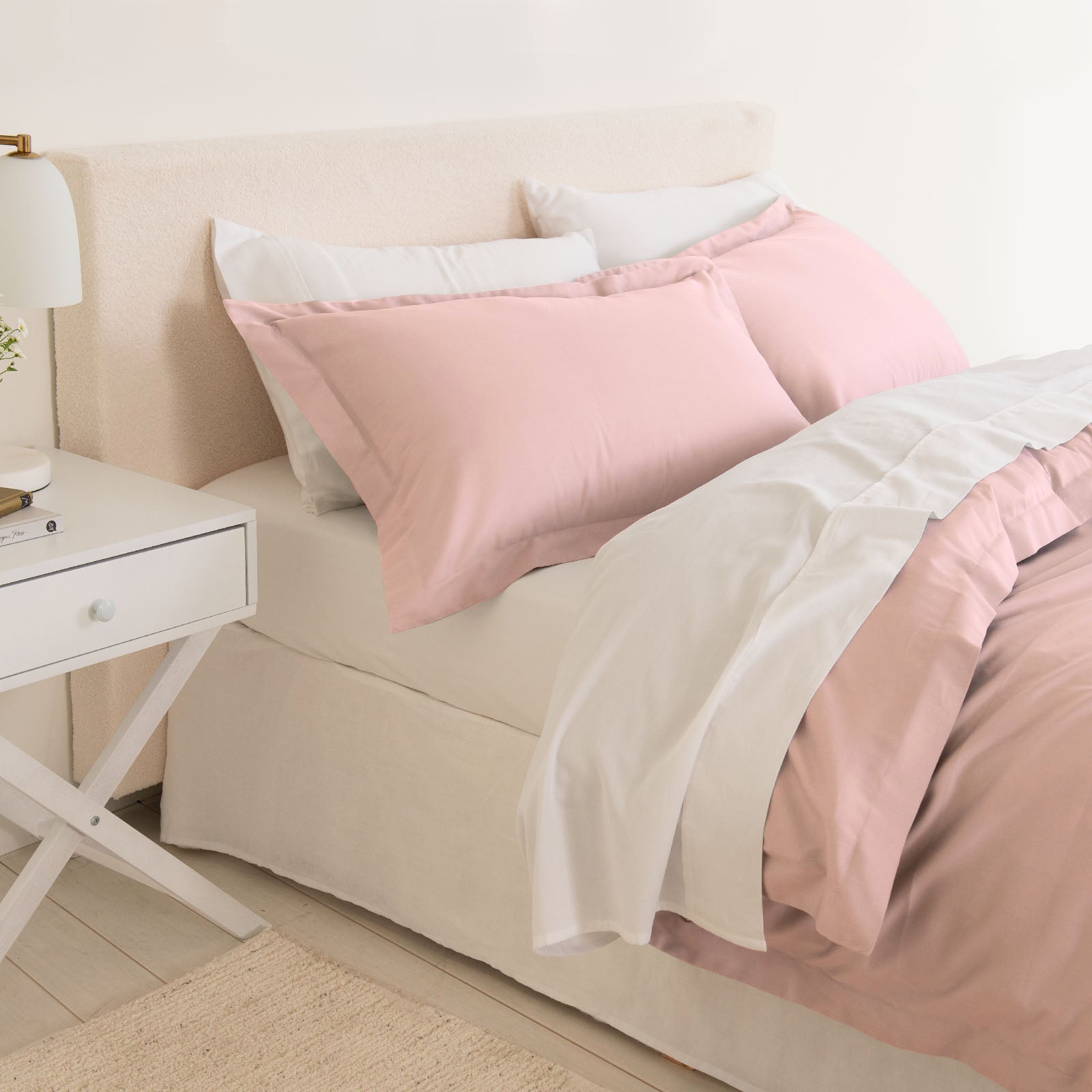 Royal Comfort - Balmain 1000TC Bamboo cotton Quilt Cover Sets (King) - Blush