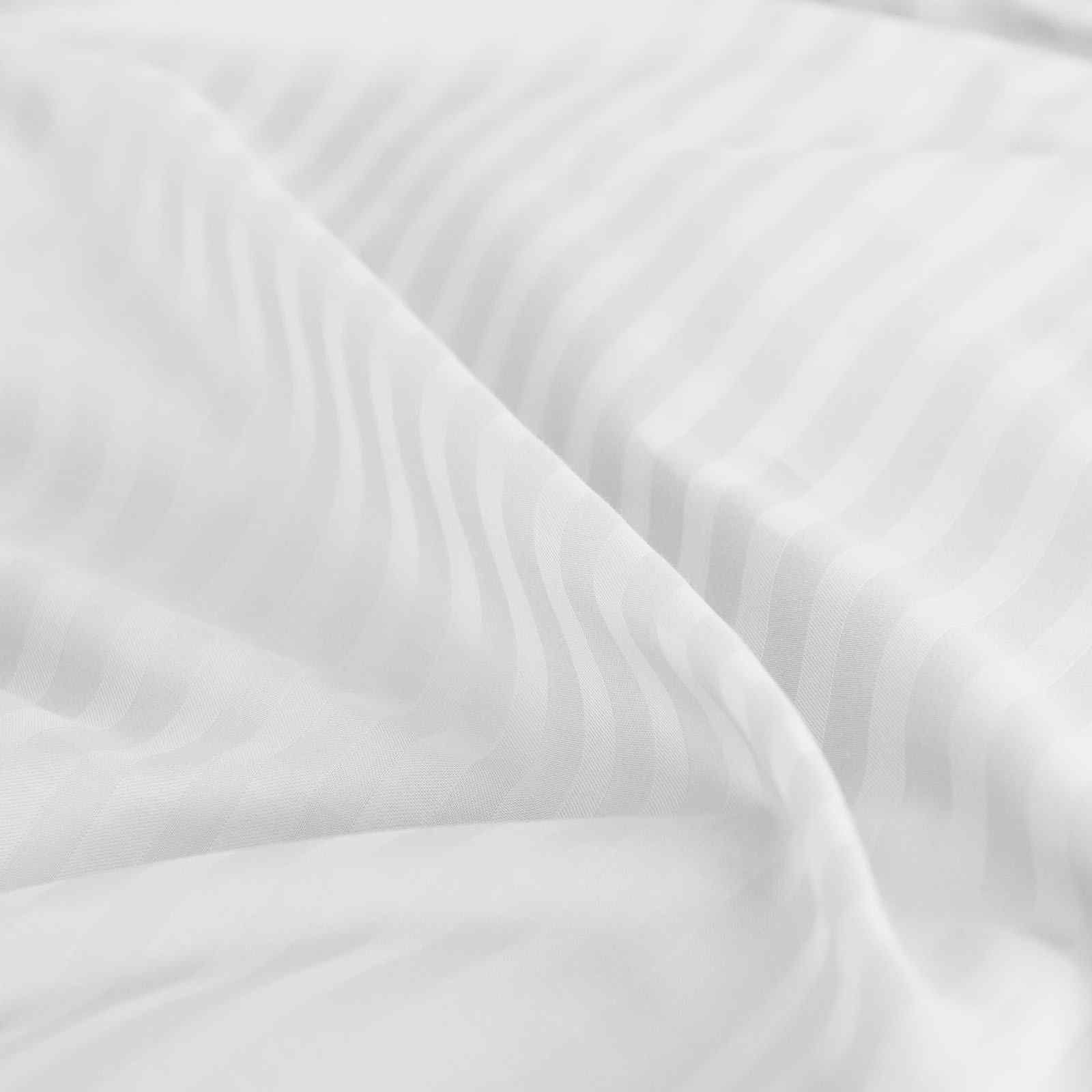 Royal Comfort 1200 Thread count Damask Stripe Cotton Blend sheet sets King White-1899951219976310787