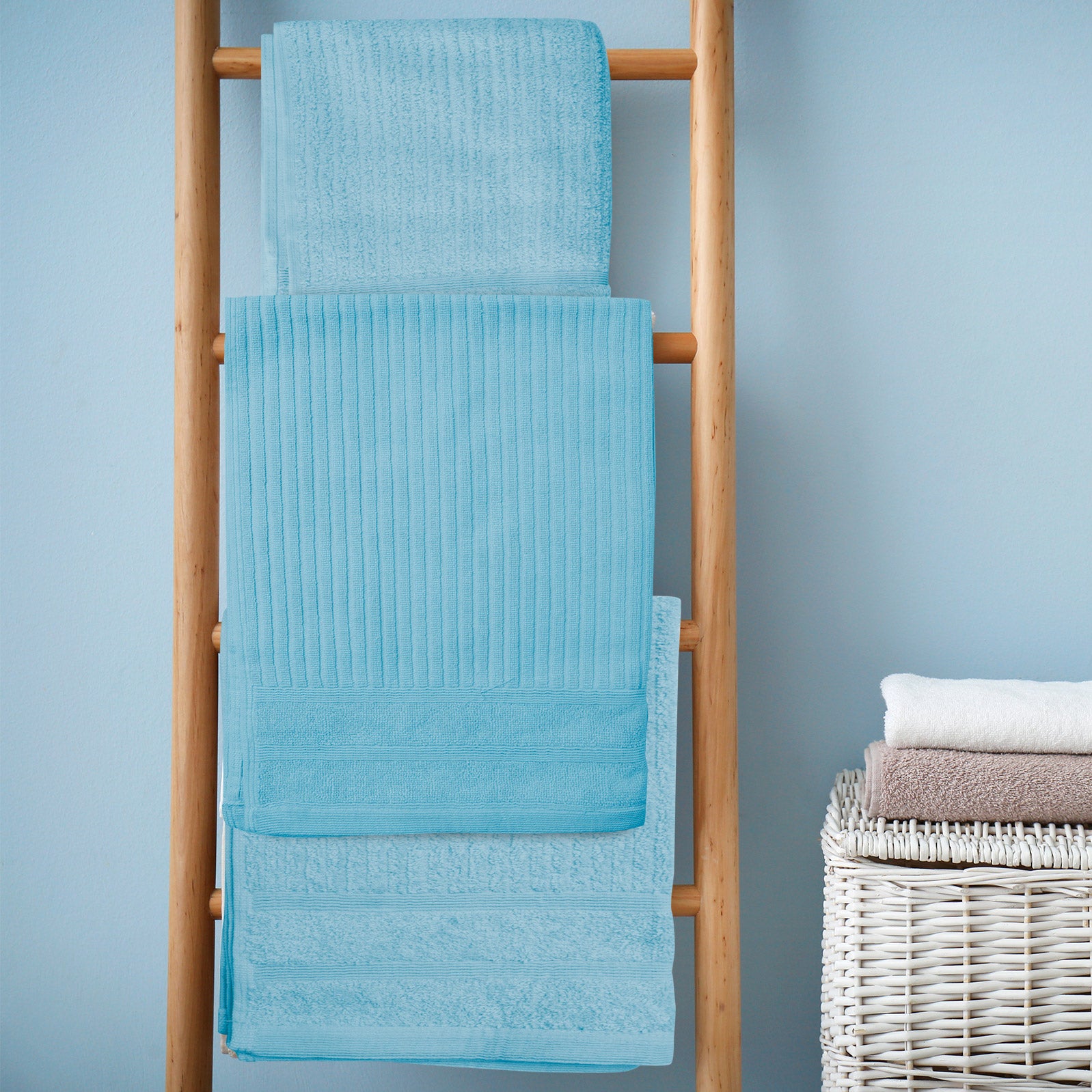 Royal Comfort Eden Egyptian Cotton 600 GSM 8 Piece Towel Pack Aqua-1899951223084290050