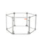 Pawz Pet Playpen Transparent Acrylic Clear Folding Dog Fence Kennel 6 Panel-1864184563555766273