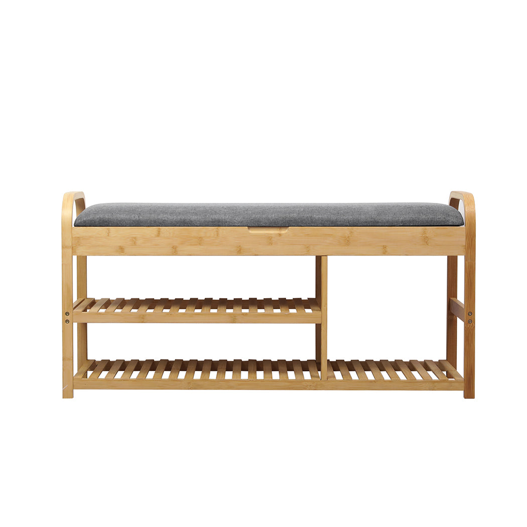 Levede Bamboo Shoe Rack Bench Entryway Seat