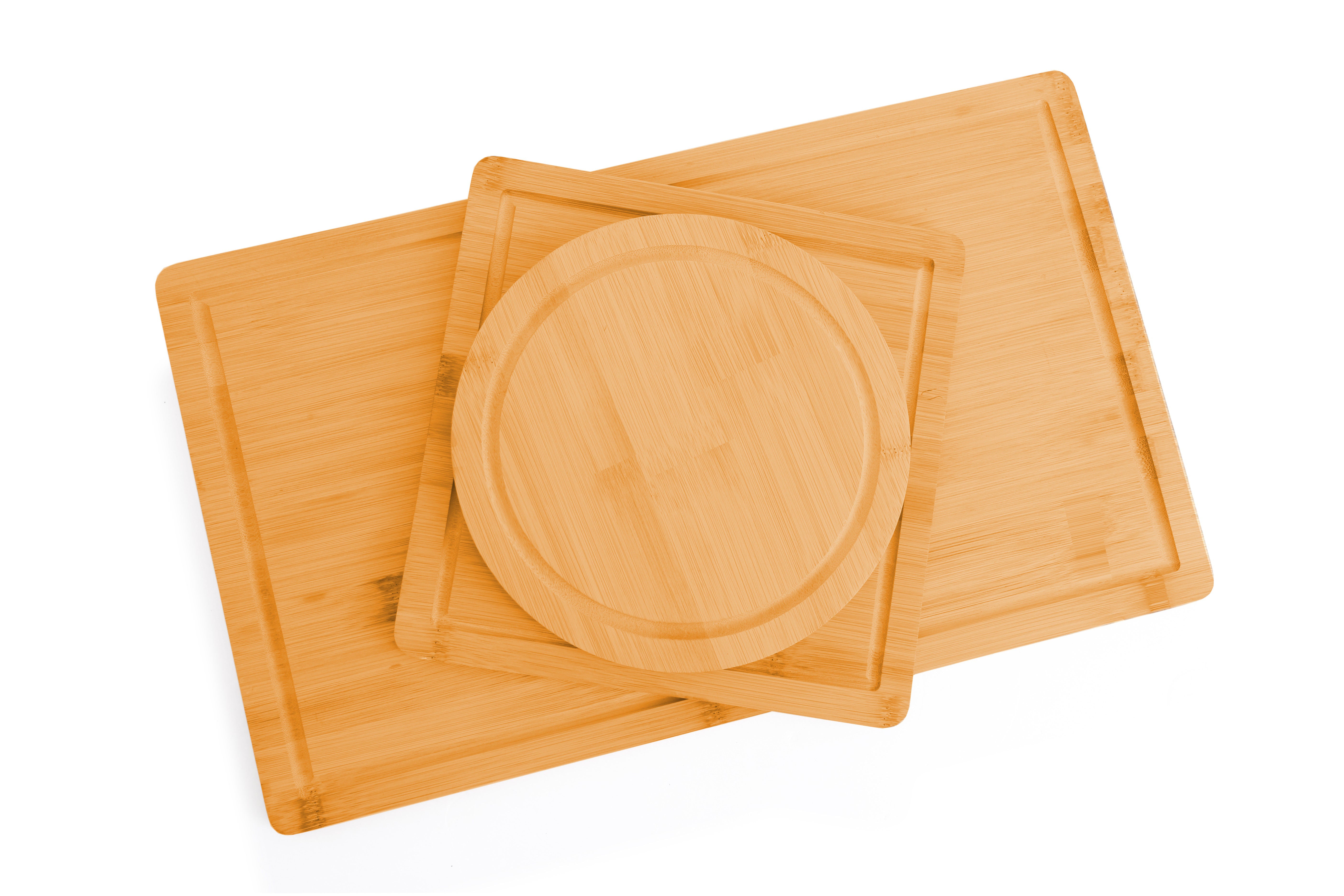 CARLA HOME 3 Pieces Bamboo Cutting Board with Juice Groove and Mobile Holder included for Home Kitchen-1992735302468374536