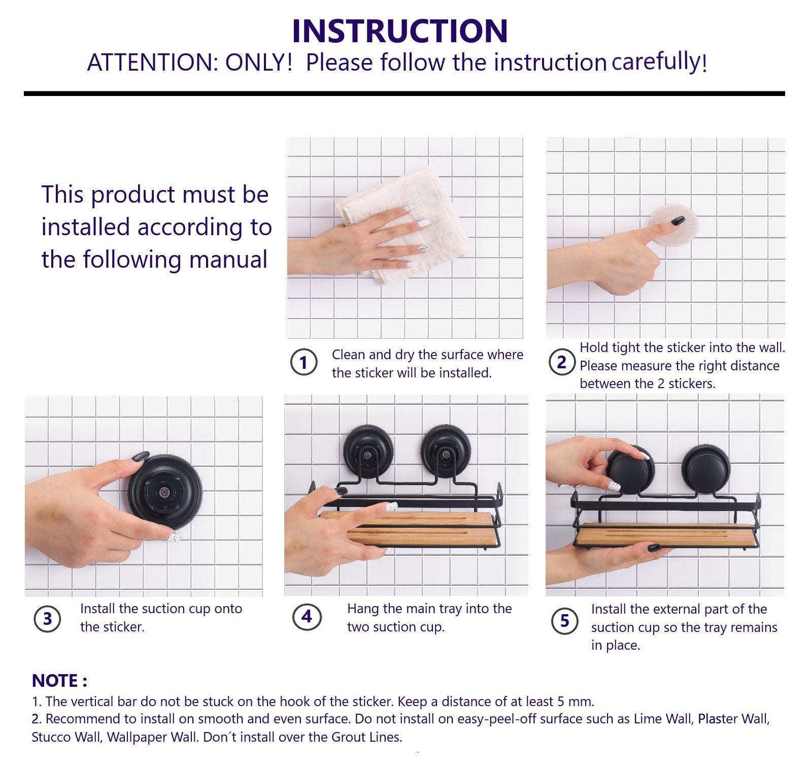 CARLA HOME  2 Pack Rectangular Bamboo Corner Shower Caddy Shelf Basket Rack with Premium Vacuum Suction Cup No-Drilling for Bathroom and Kitchen-1992735301767925769