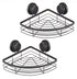CARLA HOME  2 Pack Round Corner Shower Caddy Shelf Basket Rack with Premium Vacuum Suction Cup No-Drilling for Bathroom and Kitchen-1992735300270559232