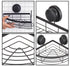 CARLA HOME  2 Pack Round Corner Shower Caddy Shelf Basket Rack with Premium Vacuum Suction Cup No-Drilling for Bathroom and Kitchen-1992735300270559236