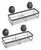 CARLA HOME  2 Pack Rectangular Corner Shower Caddy Shelf Basket Rack with Premium Vacuum Suction Cup No-Drilling for Bathroom and Kitchen-1992735303034605568