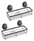 CARLA HOME  2 Pack Rectangular Corner Shower Caddy Shelf Basket Rack with Premium Vacuum Suction Cup No-Drilling for Bathroom and Kitchen-1992735303034605568